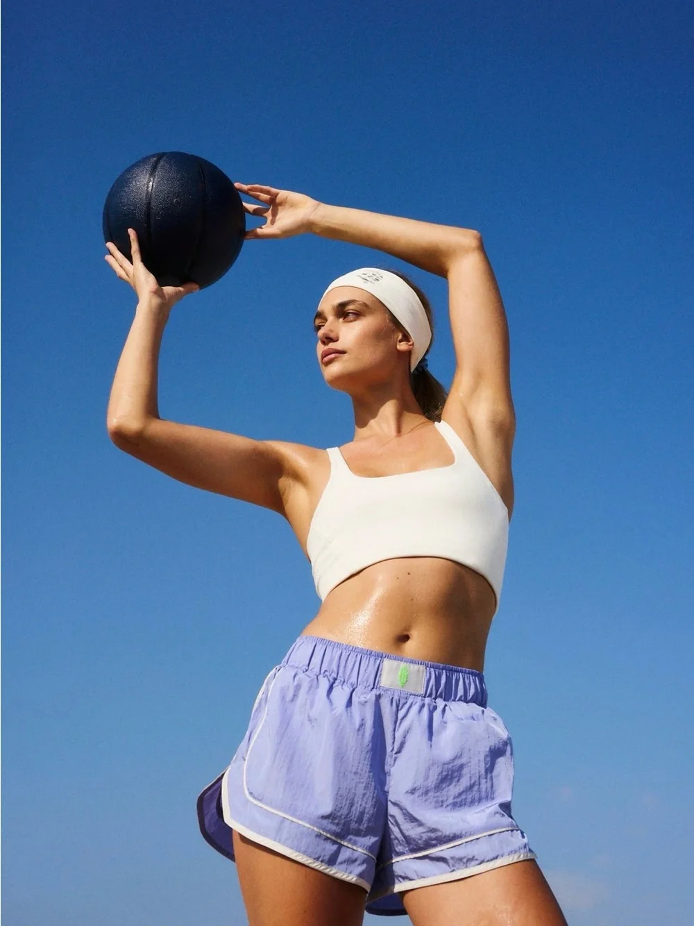FP Movement by Free People Varsity Blues Shorts in Twilight Combo - Picture 4 of 11